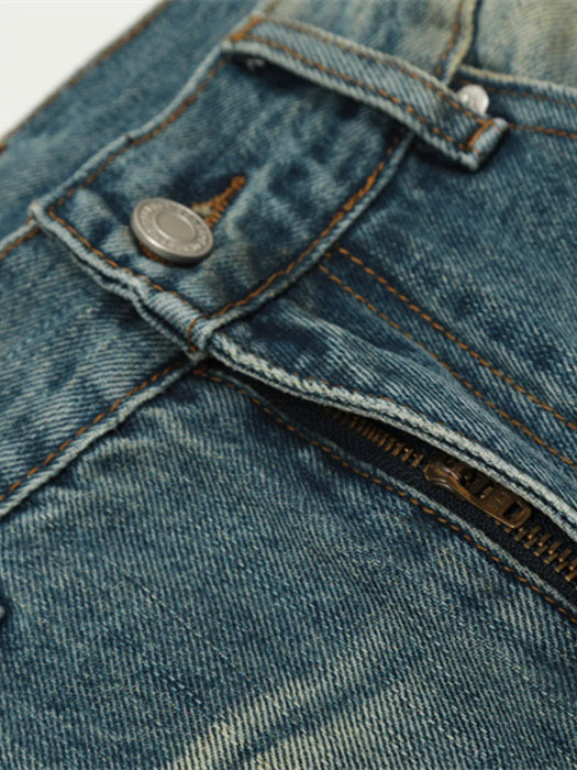 Men's Wash Straight Leg Jeans