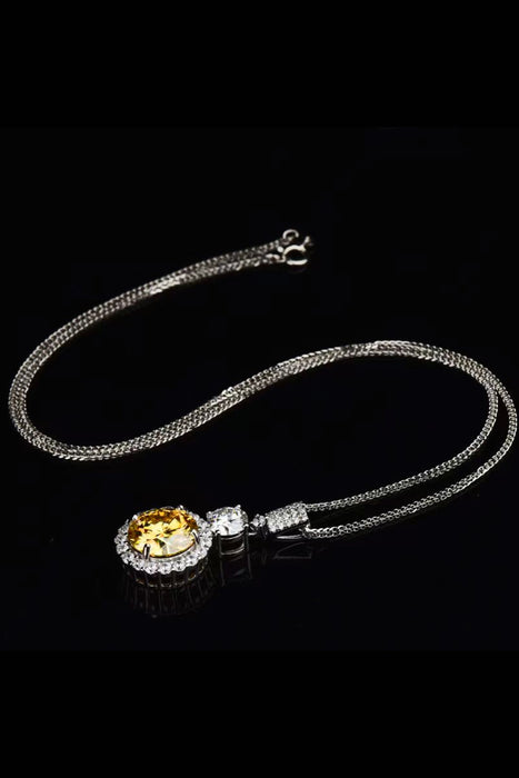 6 Carat Moissanite Pendant Necklace