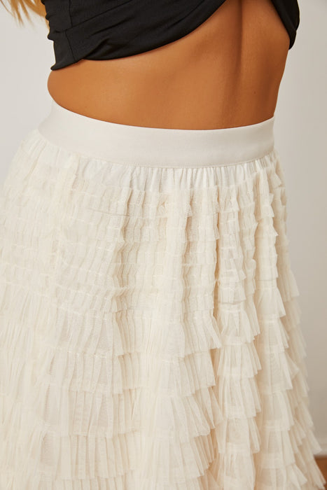 High Waist Tiered Skirt