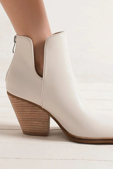 Pointed Metal-Tip Ankle Boots