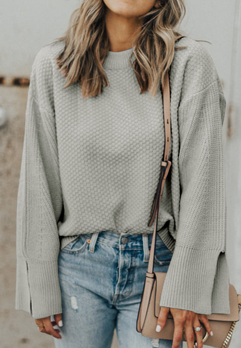 Slit Cuff Sweater