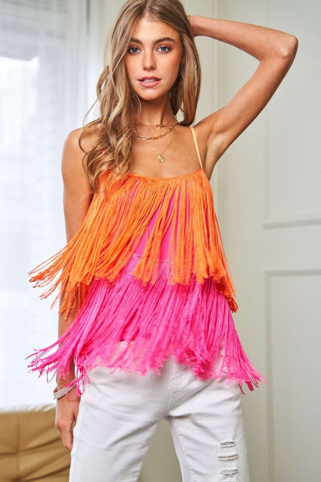 Fringe Overlay Top