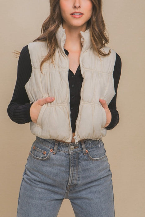 Turtleneck Cropped Vest