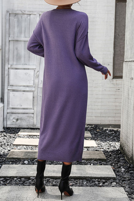 Long Sweater Dress | Button-Down Midi Dress