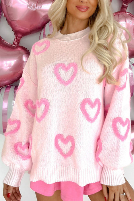 Pink Heart Sweater