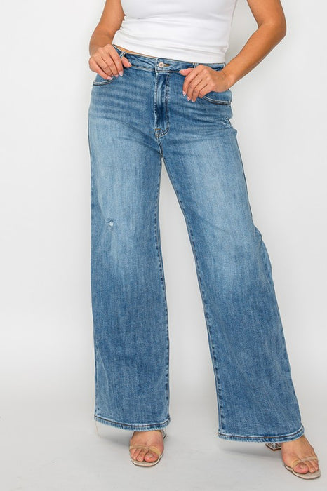 High Rise Wide Leg Jeans