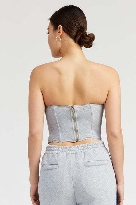 DENIM BUSTIER TOP