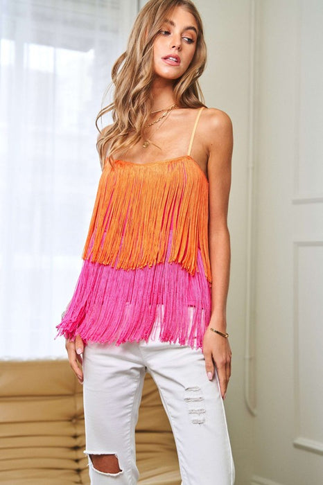 Fringe Overlay Top