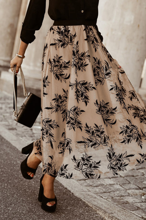 Embroidered Maxi Skirt