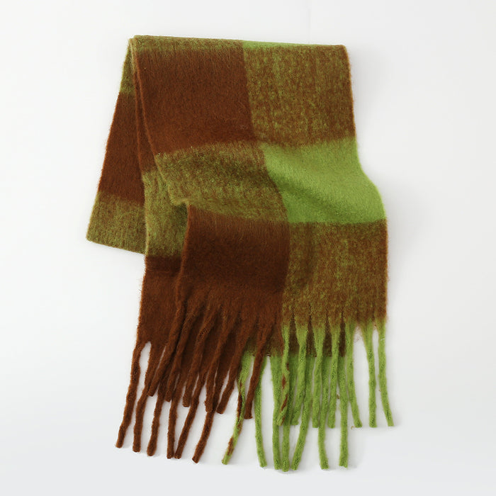 Fringe Plaid Scarf