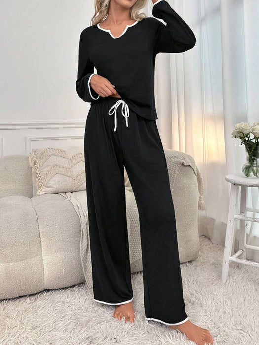 Long Sleeve Top and Pants Lounge Set | Loungewear