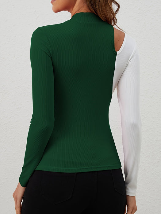 Cutout Mock Neck Top