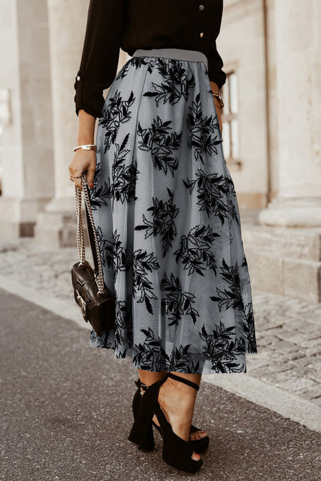 Embroidered Maxi Skirt