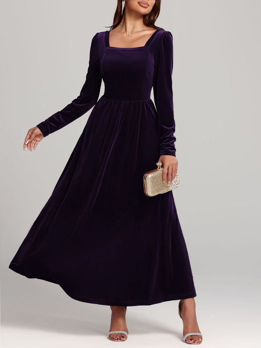 Velvet Long Sleeve Dress