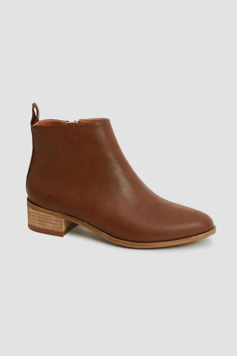 Women's Brown Leather Booties