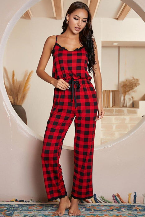 Plaid Jumpsuit | Loungewear