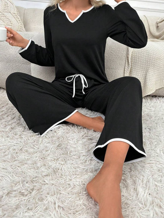 Long Sleeve Top and Pants Lounge Set | Loungewear