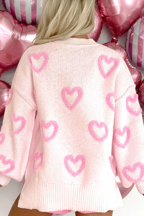 Pink Heart Sweater