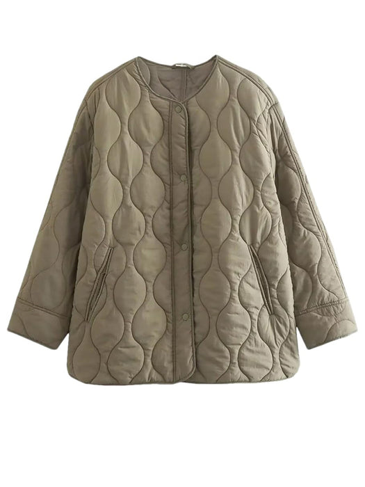 Quilted Snap Down Coat