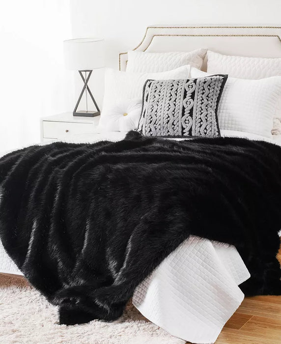 Luxury Dual-Sided Faux Fur Velvet Throw Blanket