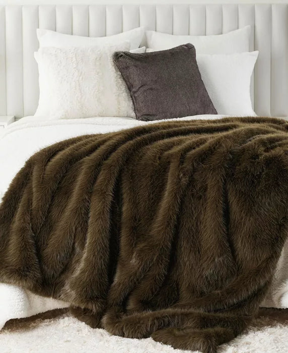 Luxury Dual-Sided Faux Fur Velvet Throw Blanket