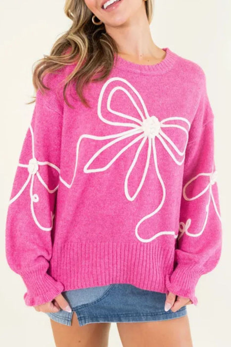 Pink Bow Sweater