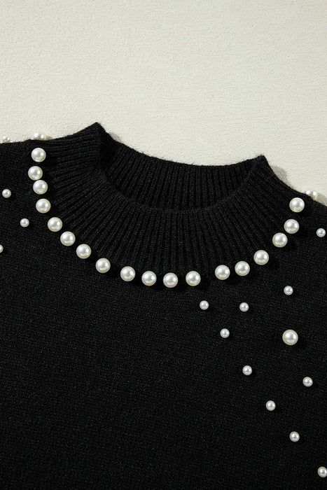 Black Pearl Mock Neck Sweater