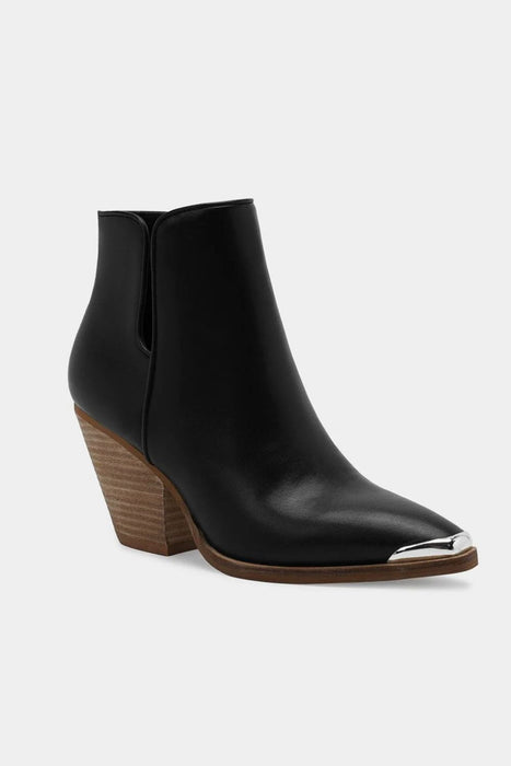 Pointed Metal-Tip Ankle Boots