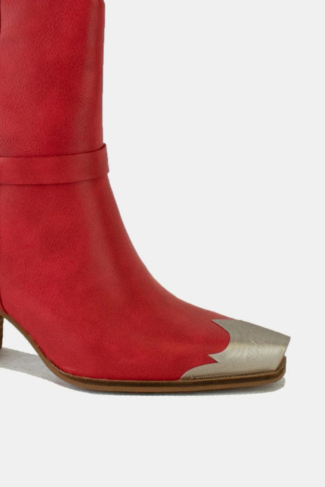 Leather Cowgirl Boots | Red