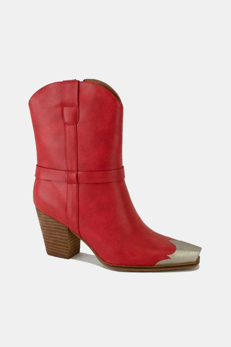 Leather Cowgirl Boots | Red