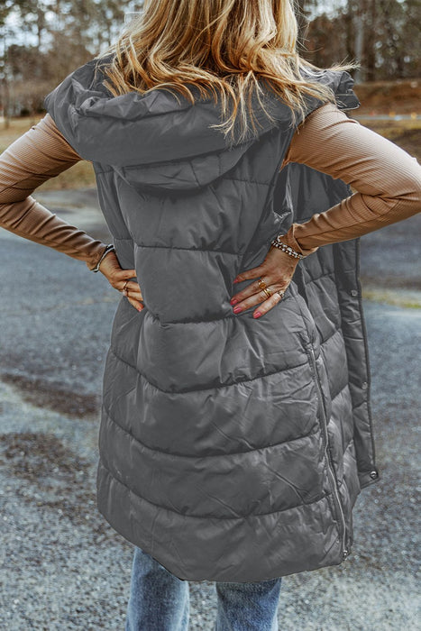 Hooded Sleeveless Puffer Vest