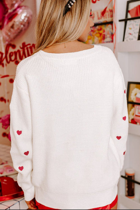 Heart Round Neck Sweater