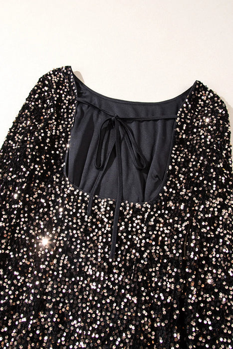 Backless Sequin Dress