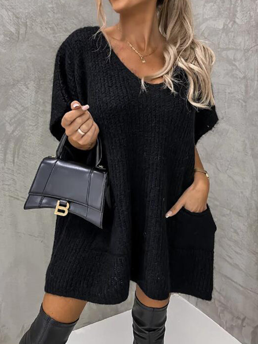 Short Sleeve Sweater Dress