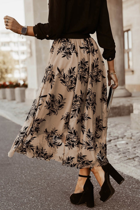 Embroidered Maxi Skirt