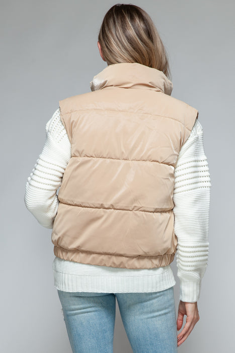 Tan Quilted Vest