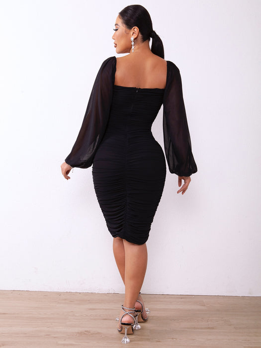 Zip-Back Bodycon Dress