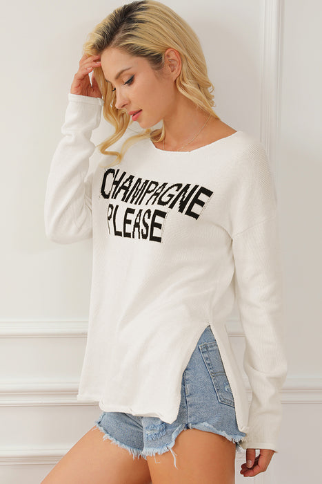 CHAMPAGNE PLEASE Sweater