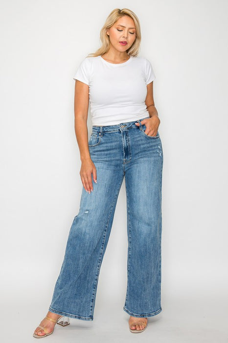 High Rise Wide Leg Jeans