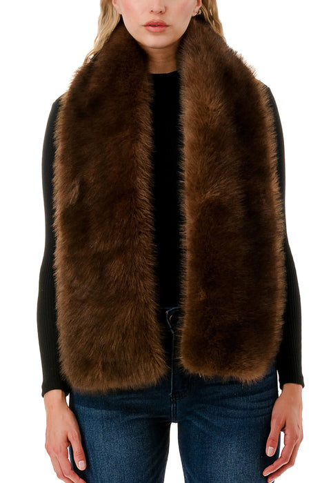 Chic Faux-Fur Pull-Through Scarf