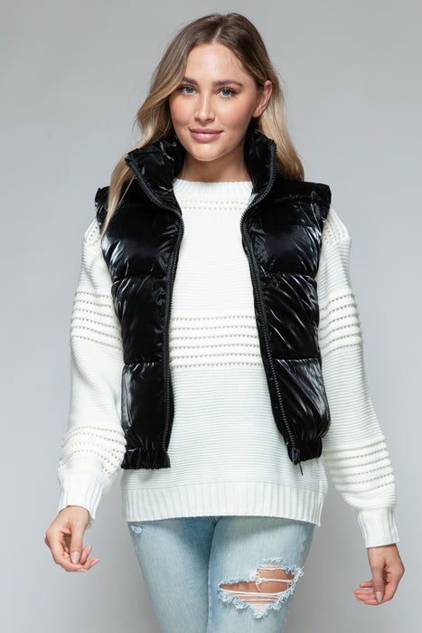 Black Quilted Vest