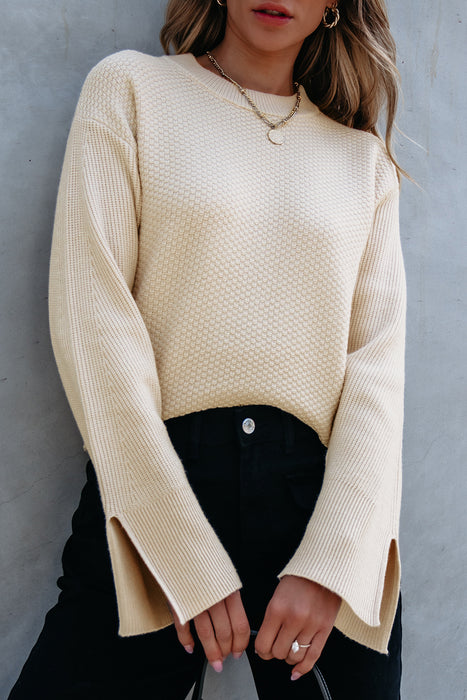 Slit Cuff Sweater