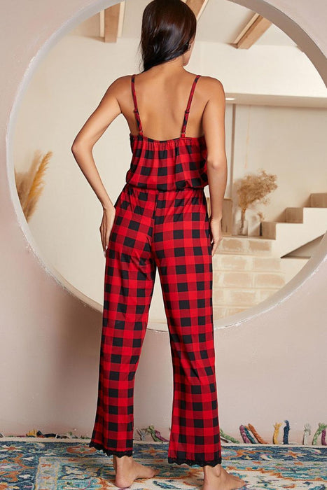 Plaid Jumpsuit | Loungewear