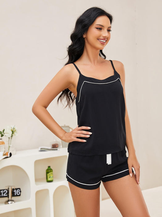 Spaghetti Strap Top and Shorts Lounge Set