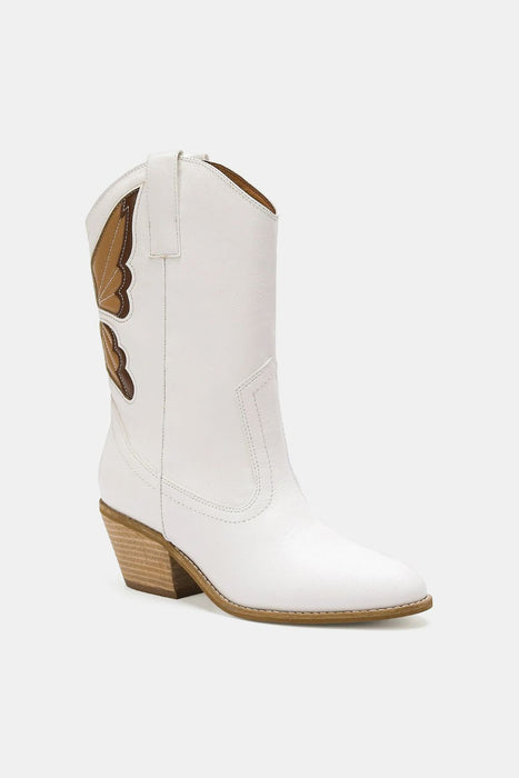 White Butterfly Cowboy Boots