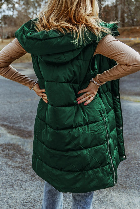 Hooded Sleeveless Puffer Vest