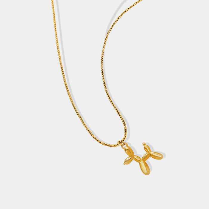 18K Gold-Plated Titanium Steel Puppy Necklace