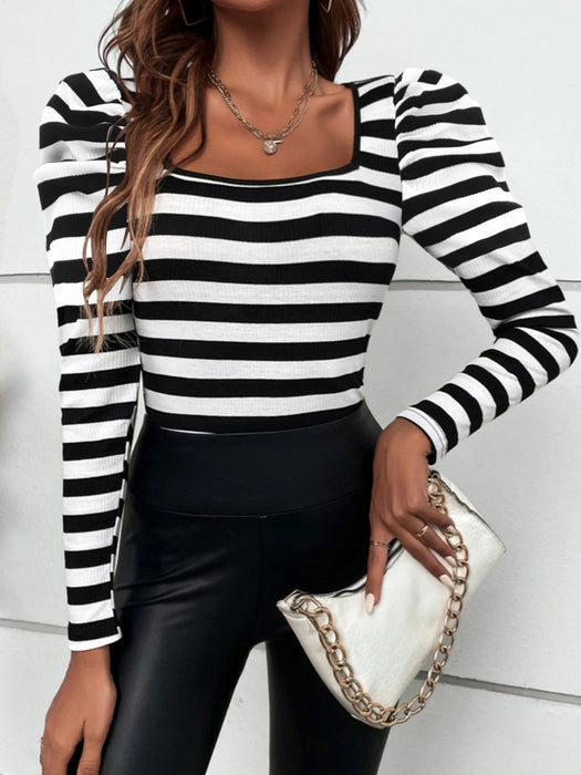 Square Puff Sleeve Top