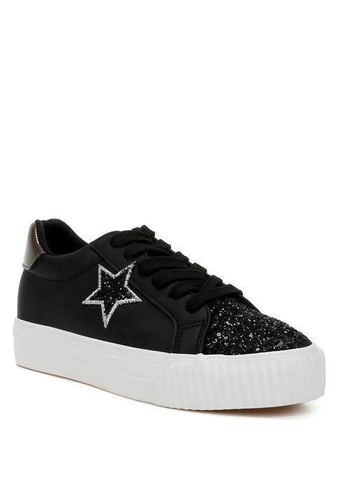 Glitter Patch Chunky Sneakers | Women