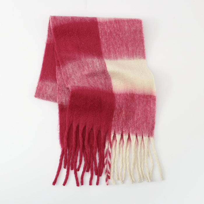 Fringe Plaid Scarf